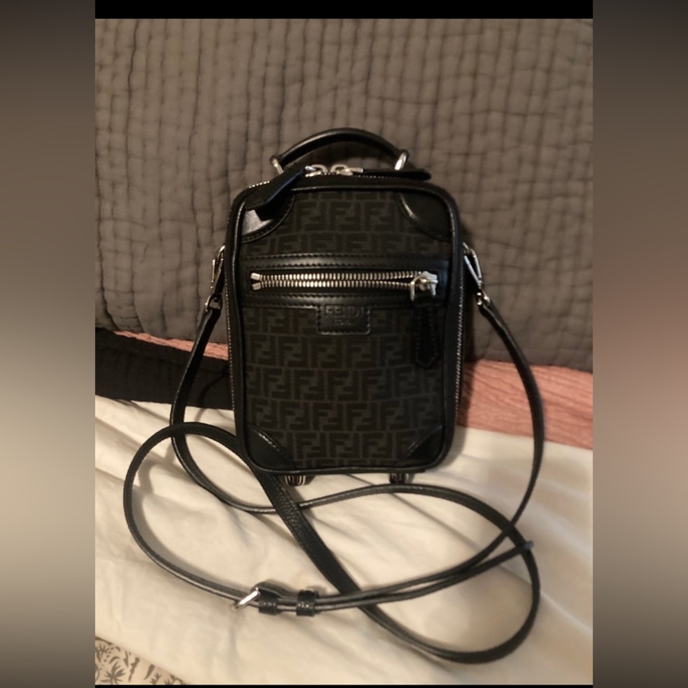 SALE EUC Fendi Zuchinno Canvas and Leather Travel Bag